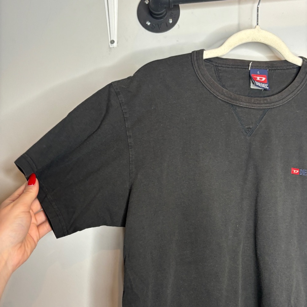 Diesel Cotton Logo T-Shirt L Black - Picture 4 of 8
